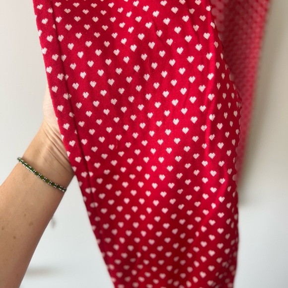 LOFT Red and White Hearts Pajama Top - Picture 2 of 7